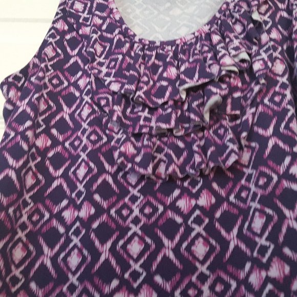 Dressy Tank Top with Ruffled Bib Front - Picture 9 of 9